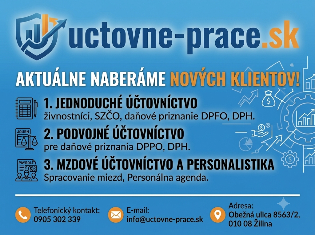 Účtovníctvo bez starostí - Žilina - uctovne-prace.sk